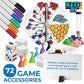 Keff Make Your Own Board Game Set - Diy Blank Game Board Kit With Game Pieces, Blank Cards, Dice, Spinner, Pawns & More - Fun Family Board Games For Kids & Adults