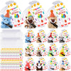 Wiwiqing 24 Set Birthday Mini Stuffed Animals Set Small Birthday Plush Toys Party Favors Soft Tiny Keychain Doll with Hats Gift 