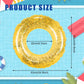 Whaline 4Pcs Inflatable Pool Floats Toys Swim Tubes Rings Glitter Yellow Pool Tube For Teen Boys Girls Outdoor Summer Swimming Pool Beach Party Favors Supplies