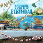 Avezano Gone Fishing Banner Gone Fishing Happy Birthday Backdrop Fishing Theme Background for Kids Men Birthday Party Kids Fishi