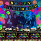 233 Pcs Glow Neon Party Supplies Neon Glow Tableware Set Neon Balloons Glow In The Dark Birthday Banner Cake Toppers For Blackli