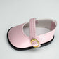 14.5'' American Doll Shoes- Mary Jane Black,Red,White,Pink- Shiny Shoe (Pink)