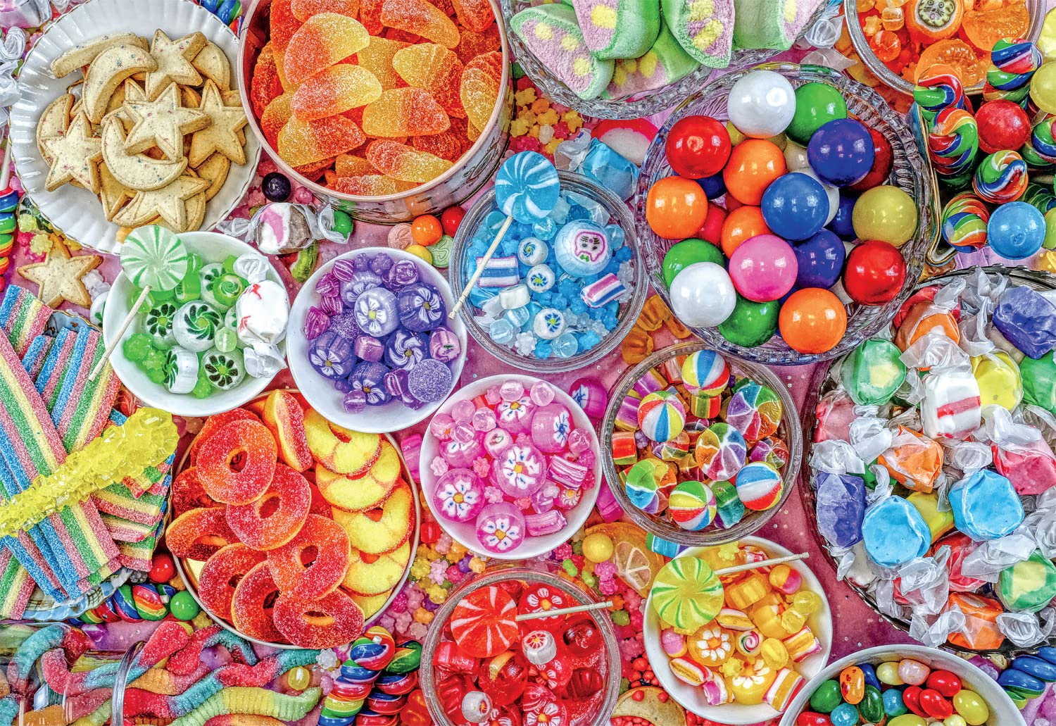 Buffalo Games - Lars Stewart - Candy Party! - 2000 Piece Jigsaw Puzzle for mature-themeds Challenging Puzzle Perfect for Game Nights