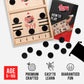 Bungee Table Fast Sling Puck Game - Small Size - Test Your Speed And Accuracy With This Fast-Paced Wooden Air Hockey Board Game