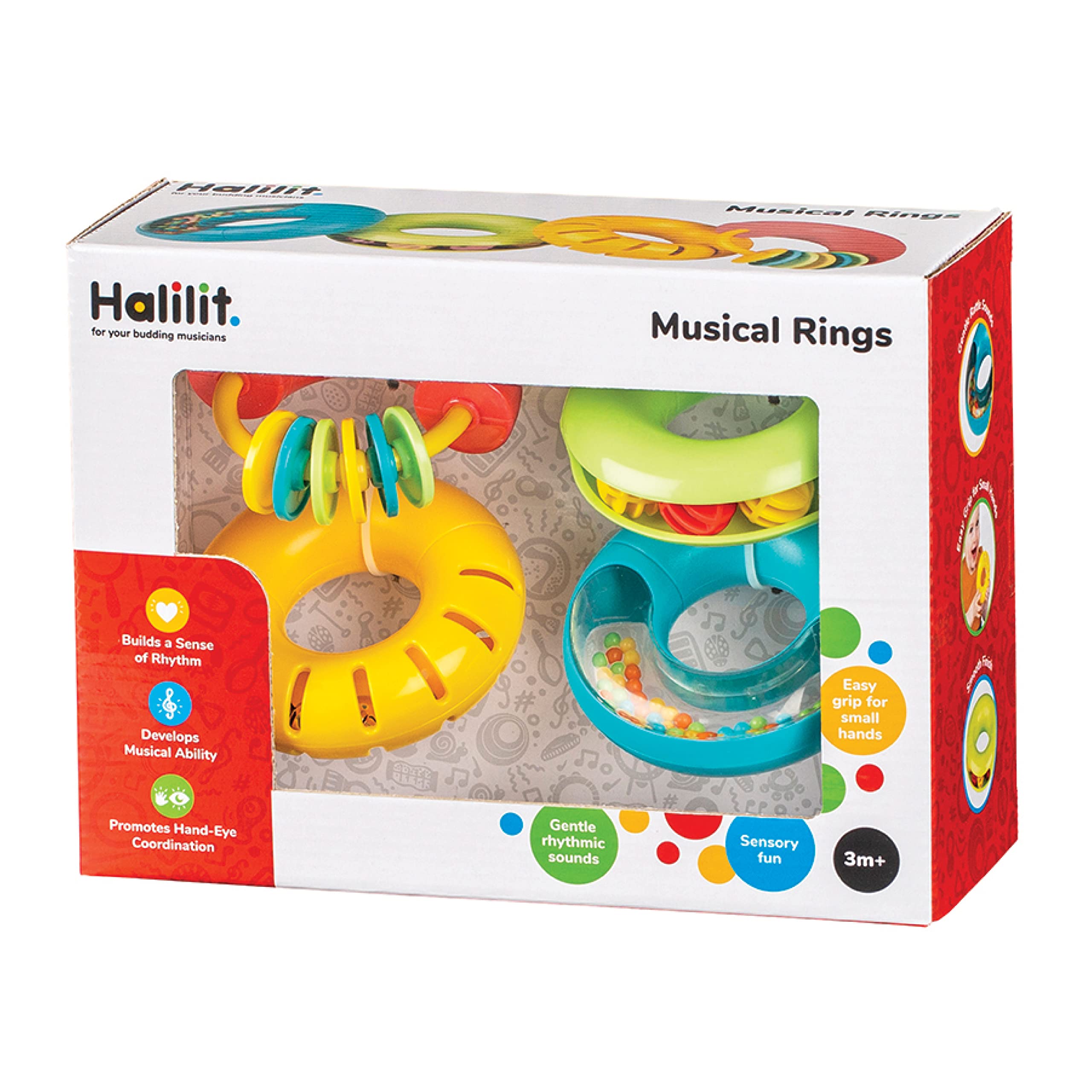 Toy Musical Rings Edushape Musical Rings Set for Toddlers, 4 Count, Green/Blue/ – Toytooth