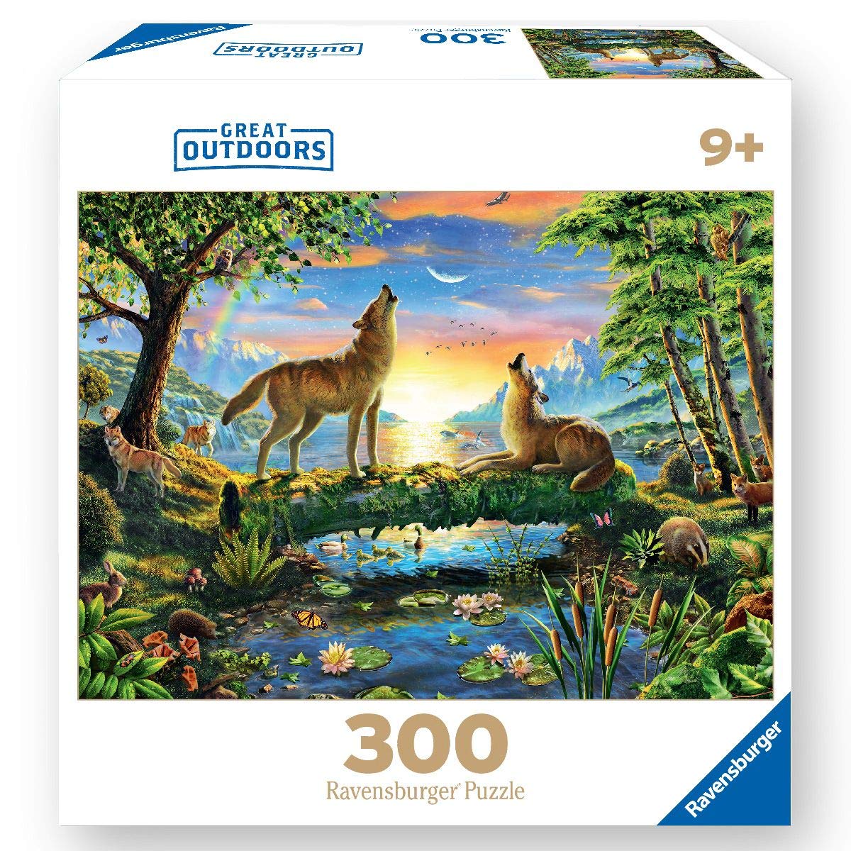 Ravensburger Great Outdoors Puzzle Series: Wolf Harmony 300 Piece Jigsaw Puzzle For Adults - 82053 - Every Piece Is Unique, Softclick Technology Means Pieces Fit Together Perfectly