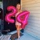 Hot Pink 4 Balloon, Number Balloons 40 Inch, 4Th Birthday Decorations For Girls Four Large Numbers For Party Decor, Number 4 Bal