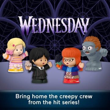 Little People Collector Wednesday TV Series Special Edition Set for Adults & Fans, 4 Figures in Display Package