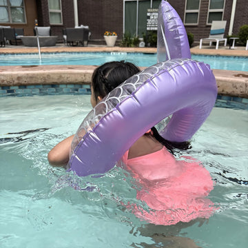 Inflatable Mermaid Pool Floats For Kids,Purple Mermaid Swimming Ring Tubes Children Pool Float For Outdoor Beach Swimming Pool P