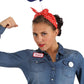 Elope Costume Kit For Rosie The Riveter - Headband, Name Tag, And Pin, Mechanic Hallwoeen Outfit