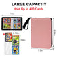 Pink Card Binder for Girls  400 Pockets Double-Sided Trading Card Storage Bag with Removable Sleeves  Collectible Card Albums for MTG  TCG  Photocards (Pink)