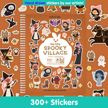 Spooky Village Halloween Stickers For Kids By Cupkin, Toddler Sticker Book, Halloween Toys Activity Book, Toddler Travel Essenti