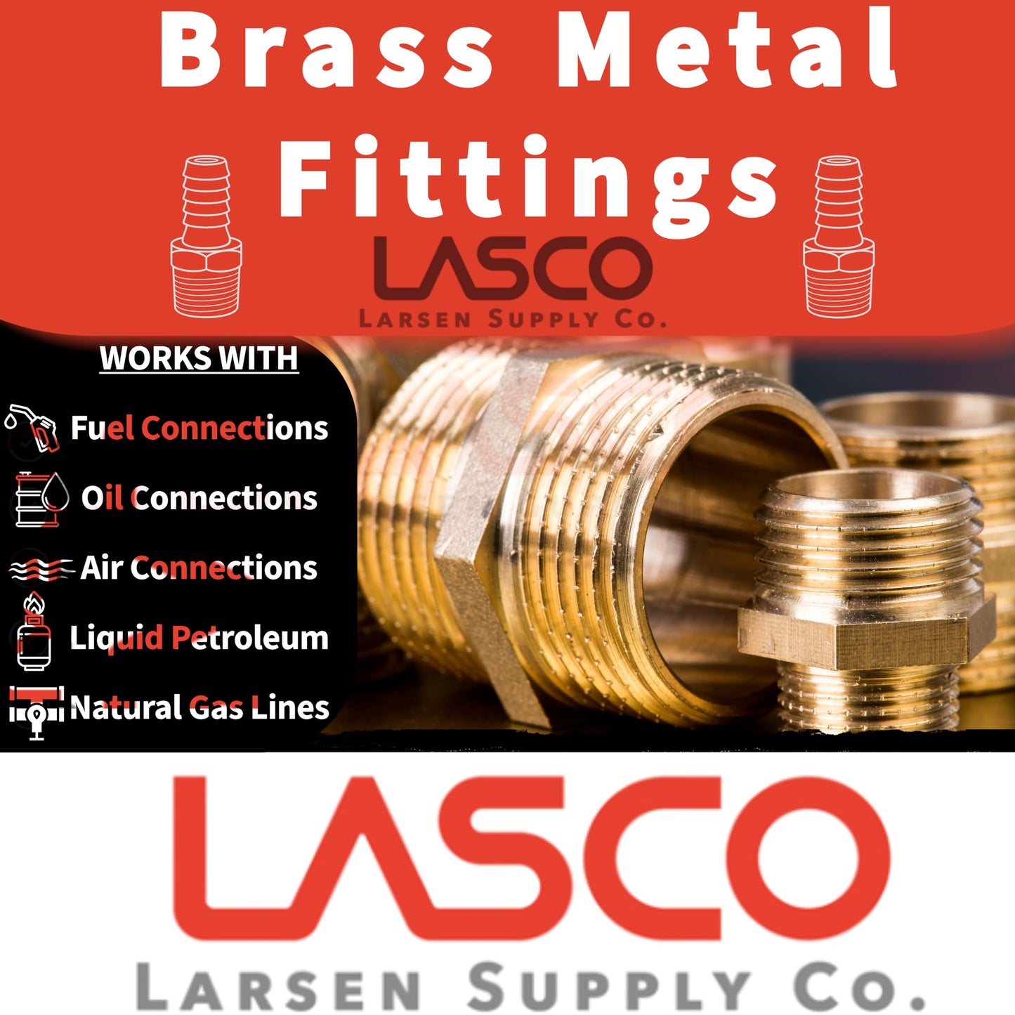 LASCO 17-6783 1/4-Inch Female Flare by 1/4-Inch Male Pipe Thread Brass Adapter