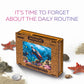 Woosaic Original Wooden Jigsaw Puzzles - Shimmering Turtle, 500 Pcs, 15''X11'', Beautiful Gift Package, Unique Shape Best Gift F