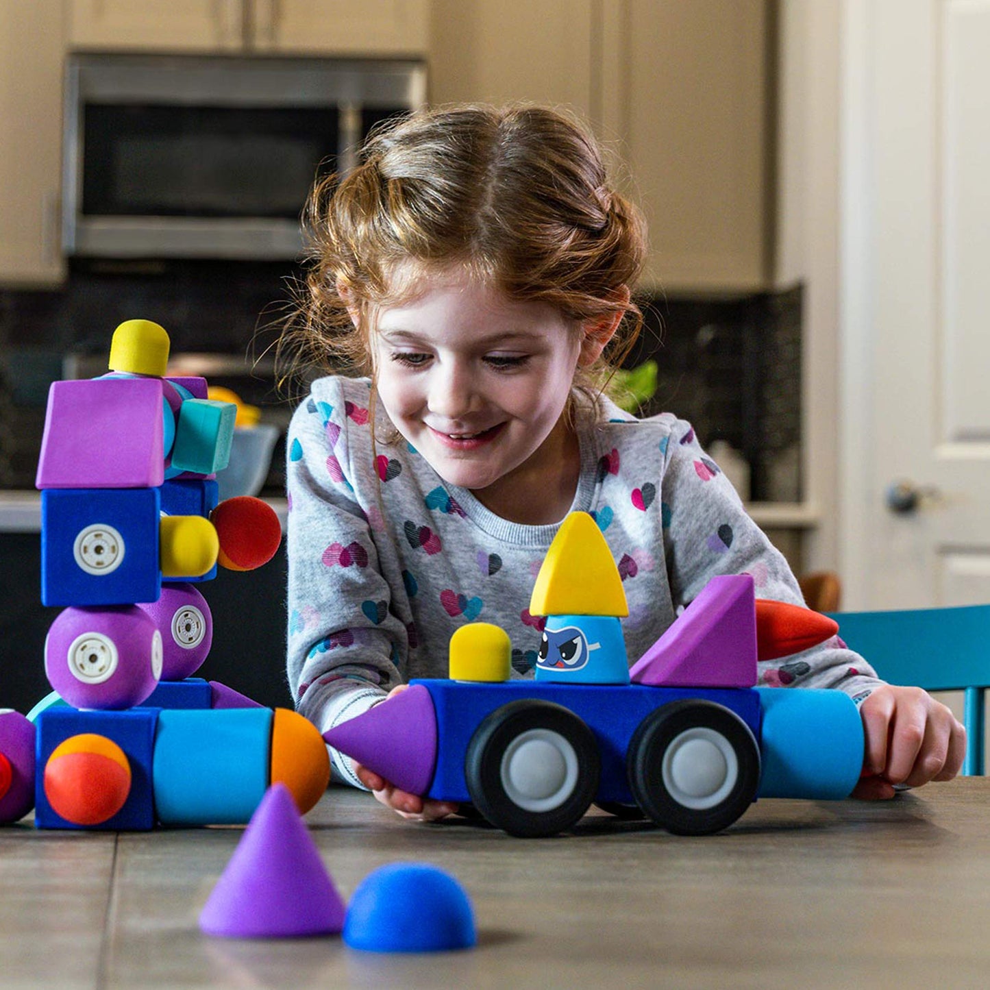 Blockaroo Magnetic Foam Blocks - Stem Preschool Toys For Children, Toddlers, Boys And Girls, The Ultimate Bath Toy - Airplane Set, Bath Building Blocks, Engineering Toys For Kids 3-6