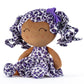 Gloveleya Doll Baby Dolls Soft Doll Baby Girl Gifts Curly Hair Brown Purple Leopard Dress Spring Girl 12Inches