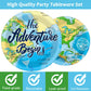Wiooffen 96 Pcs Adventure Awaits Party Supplies Travel Map Party Plates Napkins Forks For Birthday Retirement Going Away Bon Voy