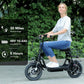 Caroma Electric Scooter With Seat, 500W/819W/870W Peak Motor, 15/25/30 Miles Range, 20Mph Top Speed, Foldable Electric Scooter F