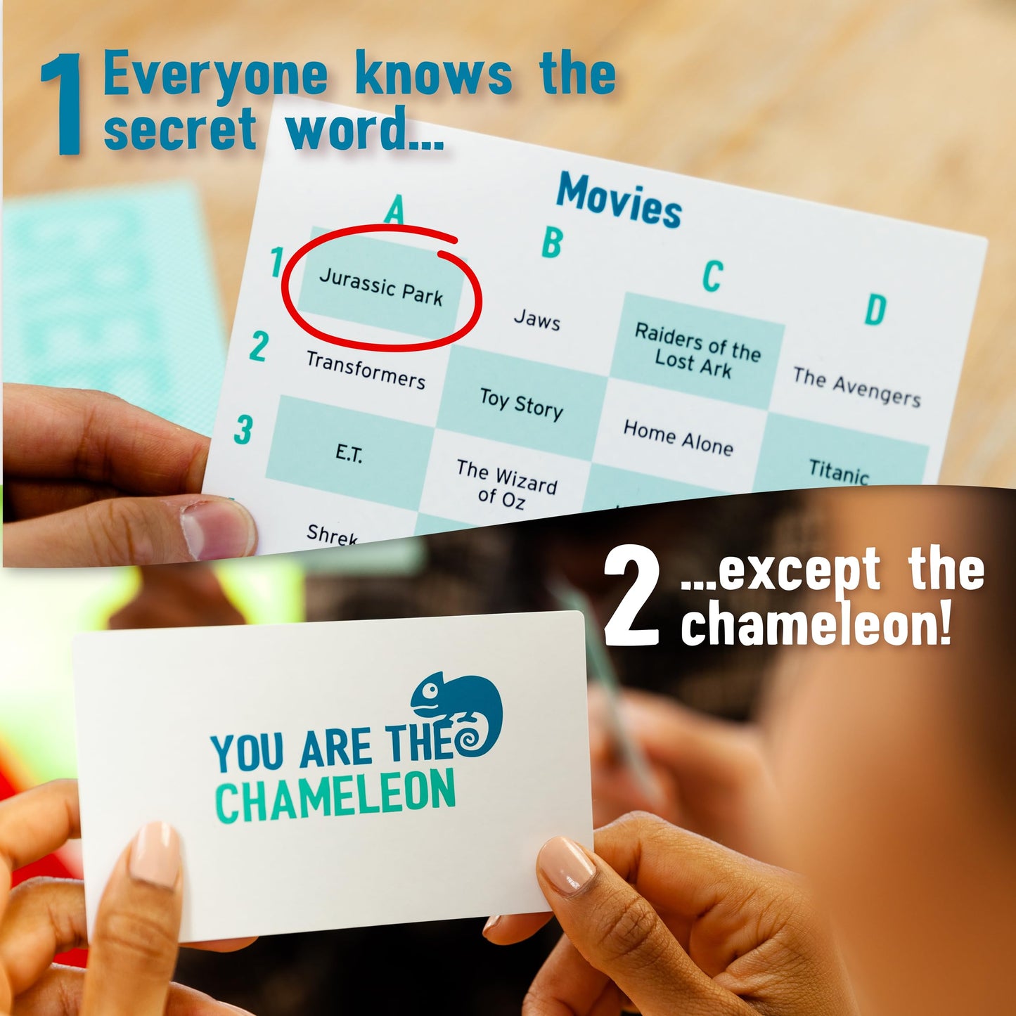 The Chameleon Board Game: A Spot-The-Imposter Game For Families & Friends | Includes 80 Extra Secret Words…