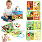 POIKSHARK Busy Board Montessori Toys for Toddler, Car Travel Activities Toys for Fine Motor Skills Development, Educational Pres