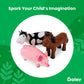 Boley Soft Farm Animal Toys - 6 Piece Assortment - Cute Plastic Figures for Kids Ages 3+ - 6 Pack Cartoon Farm Animals