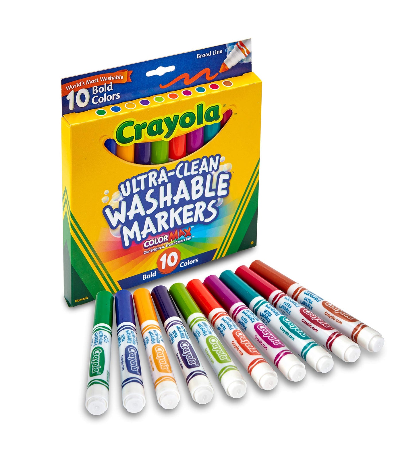 Crayola Ultraclean Broadline Bold Markers (10 Count)