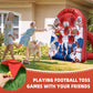 Football Target Toss Game - Inflatable Football tossing Target Toy for Kids Carnival Games Party