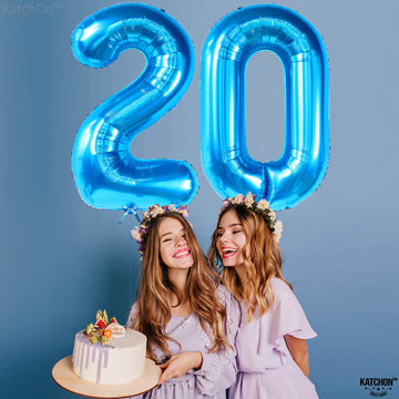 Giant Blue 0 Number Balloons - 40 Inch | 0 Digit Balloon For Ocean Theme | Blue 0 Balloon For Ocean Theme Birthday Party Supplies | Mylar Blue Number 0 Balloon | Blue Mermaid Birthday Decorations