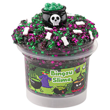 Green Purple Black Bingsu Slime, Non-Sticky Glimmer Crunchy Slime, Slime Party Favors For Kids, Slime Sensory Toys For Birthday