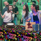 Pymurod 3Pcs Glow Party Table Covers Decorations Tablecloth Neon Table Cloths For Birthday Party Black Light Tablecloth Glow In