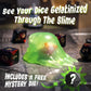 Galdor's Guild Slime Monster Gelatinous Cube Dice Jail - Light Green TPR Miniature Accessory for DnD & TTRPG with Free Die