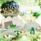 Oudain 3 Pcs St Patricks Day Tablecloth Plastic 54 X108 Inch Disposable Clover Table Cover Easter Egg Table Cloth Waterproof Ta