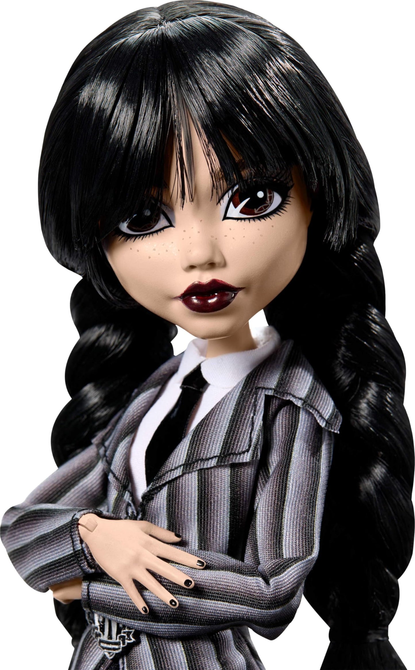 Monster High Wednesday Doll - Collectible Addams Family Figure with Accessories, Black Nevermore Academy Uniform, Model HXJ04