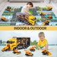 Toddler Toys for 3-9 Years Old Boys, Construction Toys Car Transport Vehicle W/Play Mat, Die-cast Alloy Engineering Vehicle Gift
