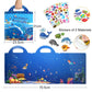 Astaron Reusable Sticker Book For Toddlers, 88 Pcs Ocean Stickers Road Trip Activities Car Airplane Activities Travel Toys For Kids, Kids Quiet Time Activities (2-6 Age)