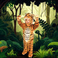 Tiger Costume In Brown Size: Small