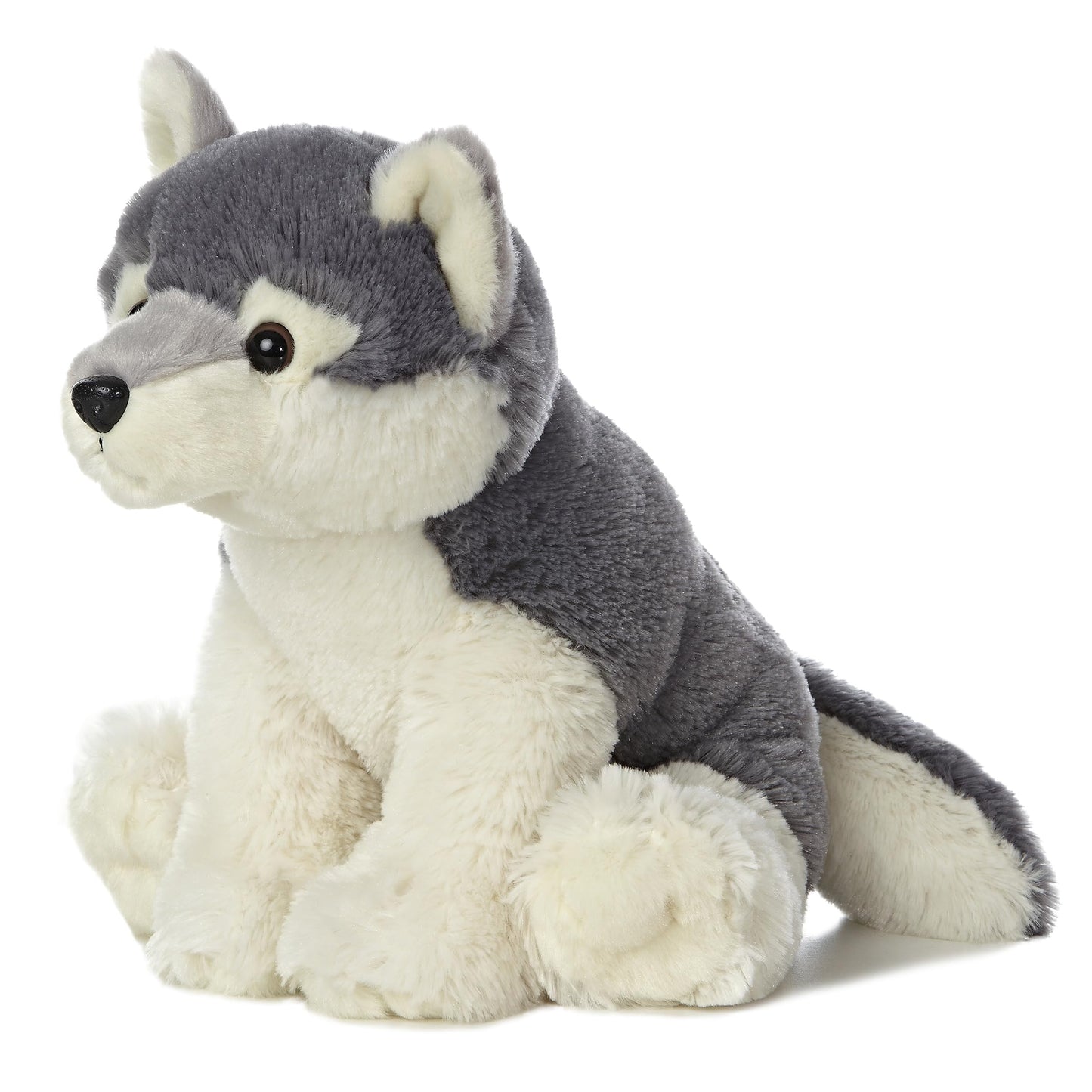 Aurora® Wolf Stuffed Animal - Gray 12 Inches, Polyester, Adventurous Destination Nation™ - Fun Learning Toy