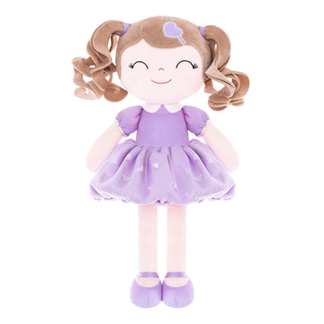 Gloveleya Baby Doll Ballerina Girl Gift Ballerina Plush Soft Doll Colorful Haze Gold Ballet Series-Blue 13 Inch With Gift Box