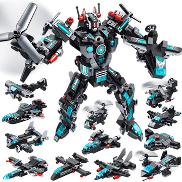 LUKAT Robot Building Toys for Boys Age 6 7 8 9 10 11 Year Old, 577 PCS STEM Toy Kit, 25-in-1 Building Bricks Educational Constru