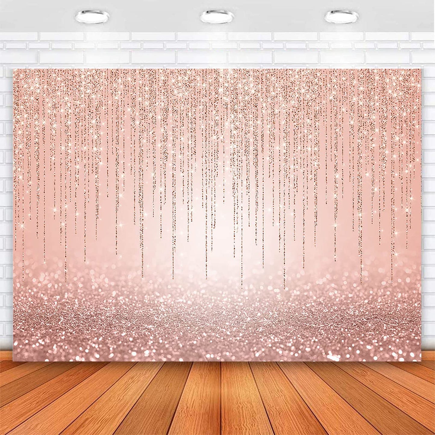 Avezano 8x6ft Rose Gold Bokeh Backdrop Glitter Rose Gold Sweet Sixteen Birthday Party Background Rose Gold Birthday Baby Shower