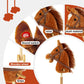 Morytale Stick Hobby Horse Riding Toy, Plush Stick Horse For Toddlers Ages 3+, Horses Ride On Toy Fun Pretend Play With Wooden W