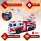 VEBO Motorized Fire Truck with Lights & Siren, 15" Rescue Ladder, Multicolor, Fun for Kids 3+ Years Old