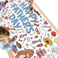 Ohome Fathers Day Giant Coloring Poster/Tablecloth - 30 X 72 Inches Jumbo Coloring Banner Kids Crafts Activities - Happy Fathers