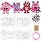 WATINC Valentines Day Monster Craft Kit - 36Pcs Color Your Own Movable Love Monster Hanging Ornament, DIY Valentines Day Monster