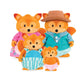 Lil Woodzeez Fox Family Set - Tippytail Foxes with Storybook - 5 Pieces Toy Set with Miniature Animal Figurines - Family Toys a
