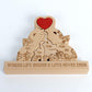 Macorner Personalized Wooden Family Figurine  Elephant Family Custom Names