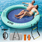 UTOBSPORT Inflatable Water Hammock Sunchill Float Ring Floating Dock 8x8 FT Water Floating Island Raft for Lake Boat Pool Ocean 