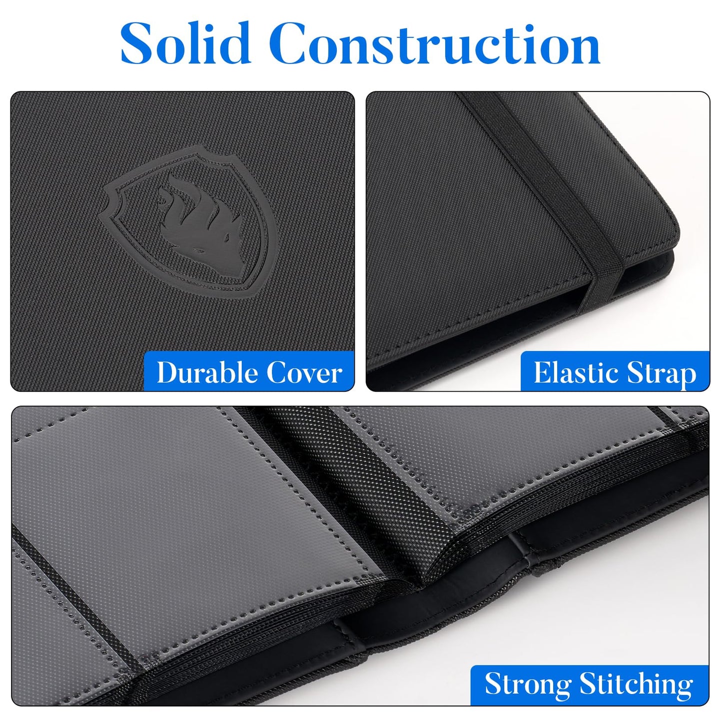 enhanced 9 Pocket Card Binder for 540 Cards  Fabmaker PU Cover Trading Card Binder  Sturdy Card Collection Album  Sleek Card Holder Folders for YuGiOh  MTG  TCG  Game Cards & Sports Cards  Red