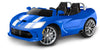 Kid Trax Dodge Viper Srt Convertible Toddler Ride On Toy, Ages 3 - 7 Years Old, 12 Volt Battery, Max Weight Of 130 Lbs, Two Seater, Working Lights, Blue/Stripe