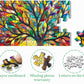 Stained Glass Tree Of Life Puzzles For Adults 1000 Pieces, Impossible Challenging Hard Jigsaw Puzzles, Colorful Mosaic Tree Of L